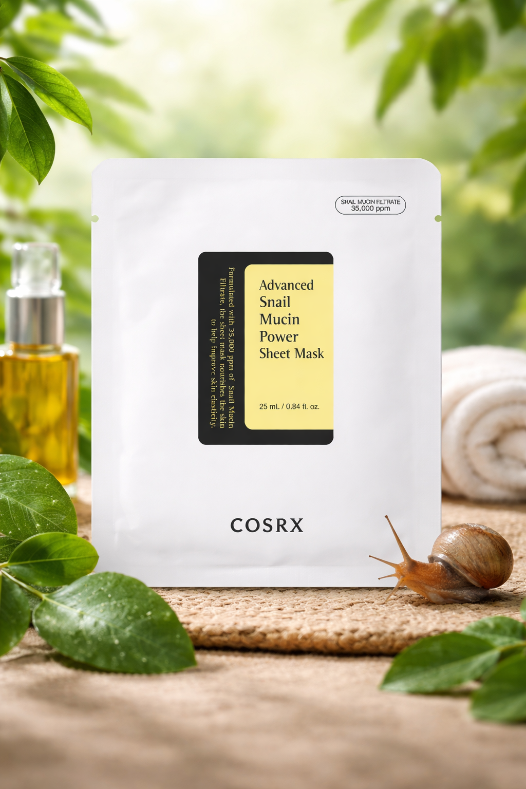 ✨ Masque Tissu à la mucine Hydratation & Réparation - CORSX 🐌