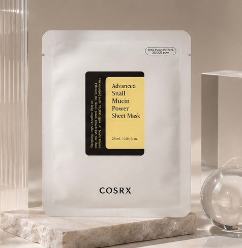 ✨ Masque Tissu à la mucine Hydratation & Réparation - CORSX 🐌